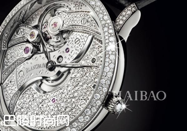 宝珀(Blancpain) Villeret经典系列反转机芯雪花镶钻腕表