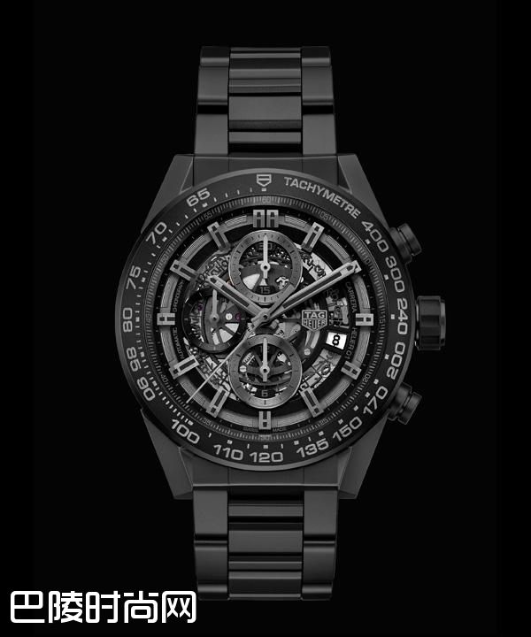 泰格豪雅卡莱拉系列HEUER-01全黑亚光陶瓷款