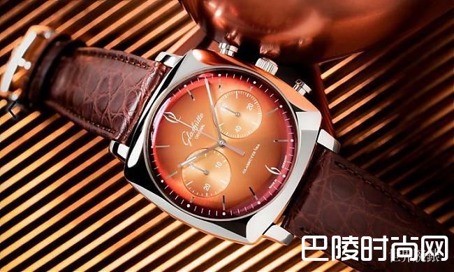 【Pre Basel 2017】格拉苏蒂原创Sixties Iconic鎏金计时码表;计时码表；鎏金；Sixties Iconic；GLASHÜTTE ORIGINAL；格拉苏蒂