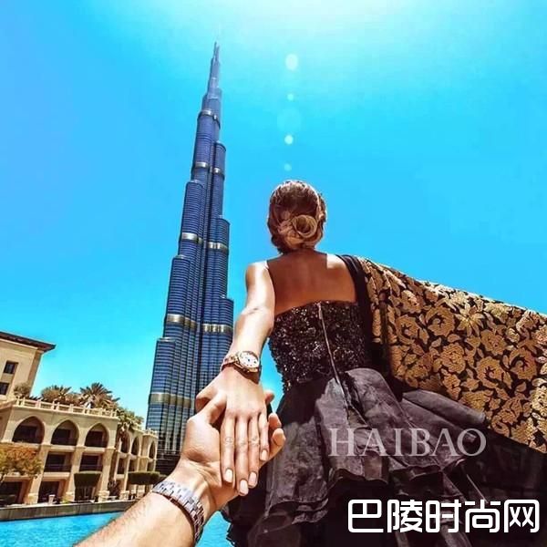 风靡全球的“背影牵手照”情侣