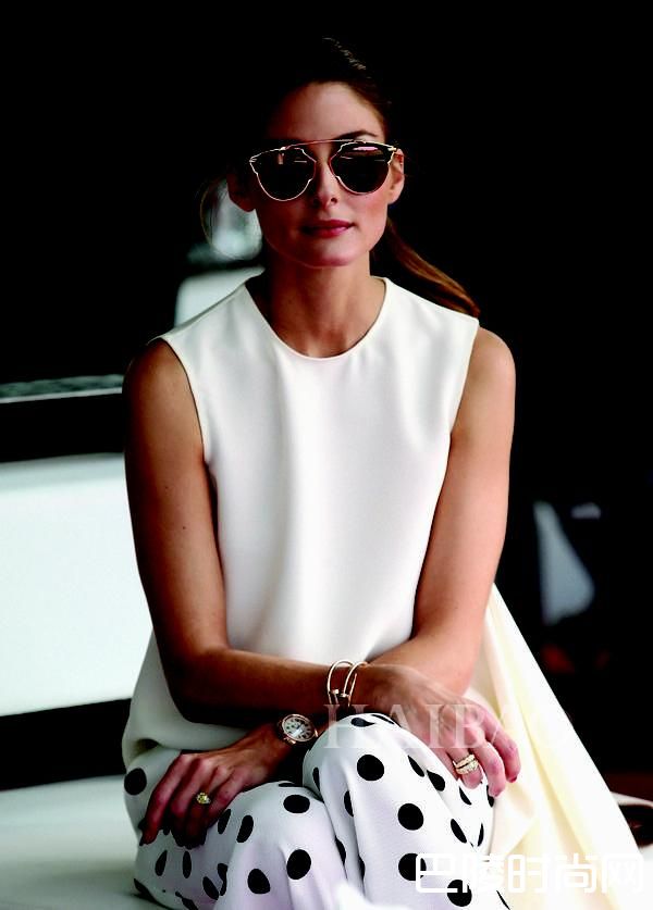 纽约名媛奥利维亚·巴勒莫(Olivia Palermo) 佩带Clé de Cartier腕表出席活动