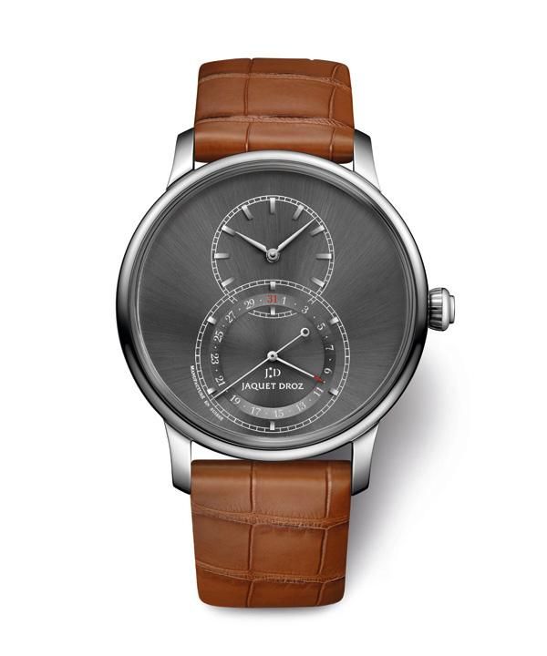 雅克德罗全新缎面日期显示大秒针腕表