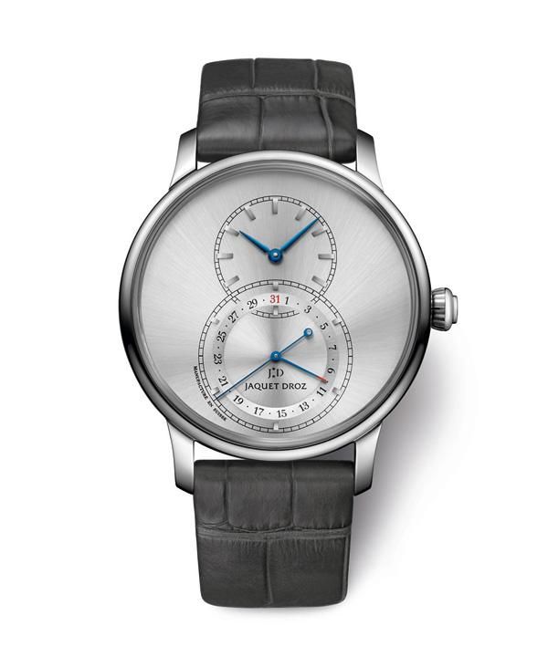 雅克德罗全新缎面日期显示大秒针腕表