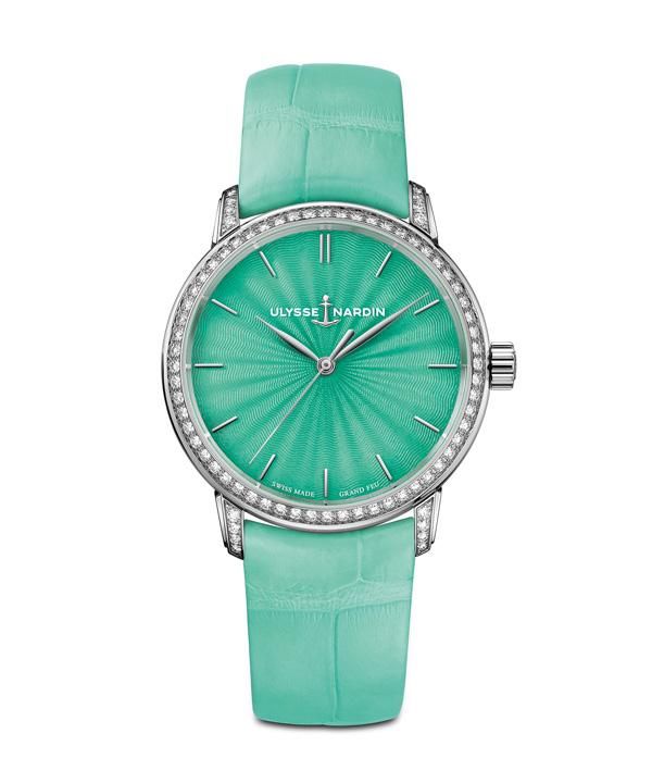 雅典表经典系列隆重呈献彩色珐琅女表