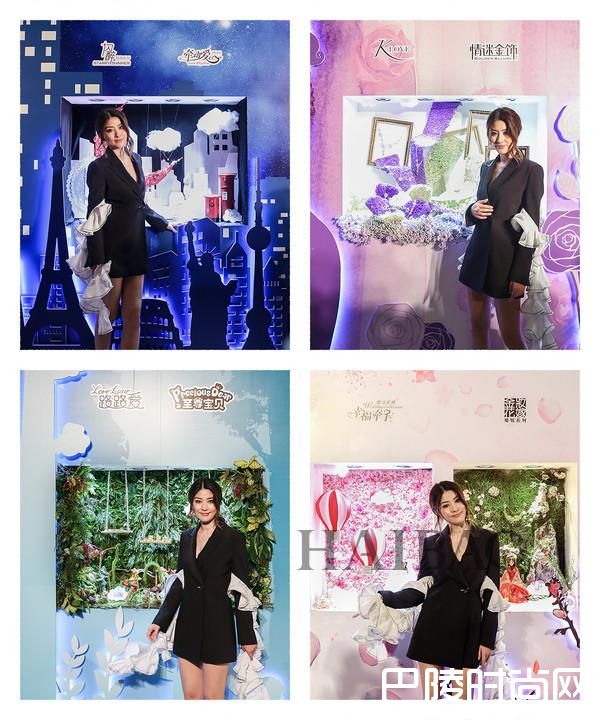 Kelly于创意情景珠宝橱窗前合影