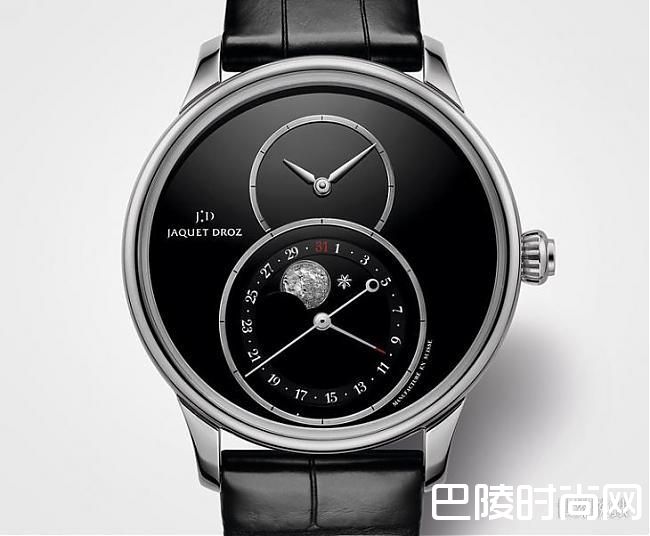 首见腕上一轮明月 雅克德罗月相大秒针腕表;月相；硅游丝；偏心；JAQUET DROZ；雅克德罗