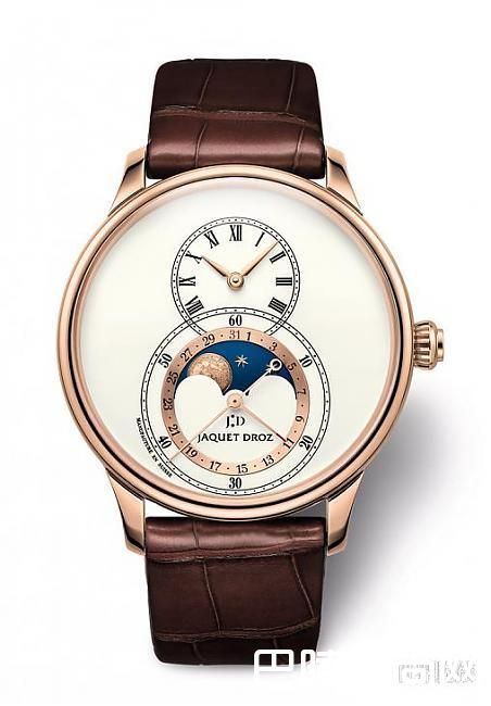 首见腕上一轮明月 雅克德罗月相大秒针腕表;月相；硅游丝；偏心；JAQUET DROZ；雅克德罗