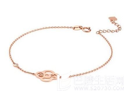 周大福玫瑰金手链最新款式_图片_评论