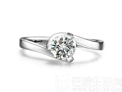 【灵动】 白18K金53分/0.53克拉钻石女士戒指