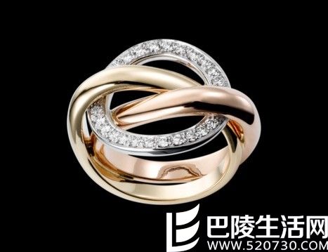 卡地亚三色金戒指最新款式_图片_评论