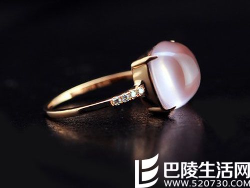 芙蓉石戒指设计_芙蓉石戒指18k金_玫瑰金_千足金