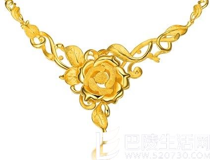 【富贵牡丹】 千足金/黄金女士项链 婚嫁黄金套件结婚套装
