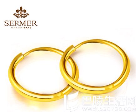 奢美999千足金耳环官网价格款式图片