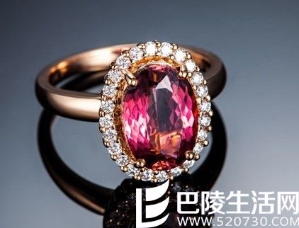 【焰焰之光】 玫瑰金女士红碧玺戒指