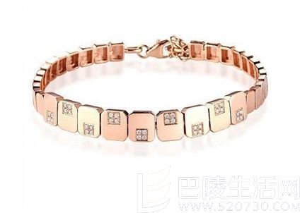 【竹简】 19分18K彩金手链天然南非圆钻石钻石手链手镯 珠宝正品