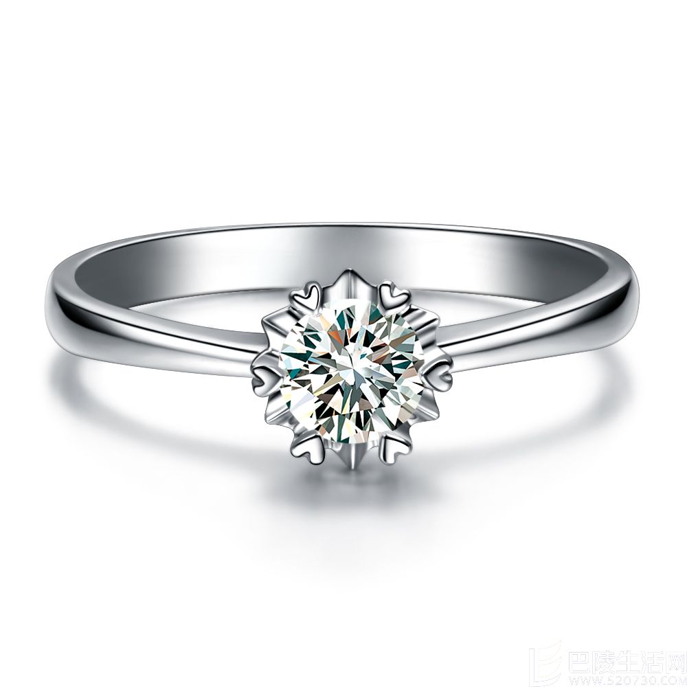 》》点击进入【纯情】 白18K金26分女士戒指