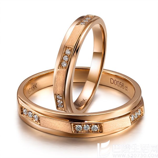 》》点击进入【幸福轨迹】 黄18K金情侣对戒