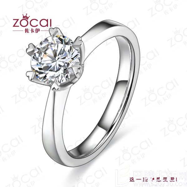 》》点击进入【童话】 白18K金32分/0.32克拉钻石女士戒指