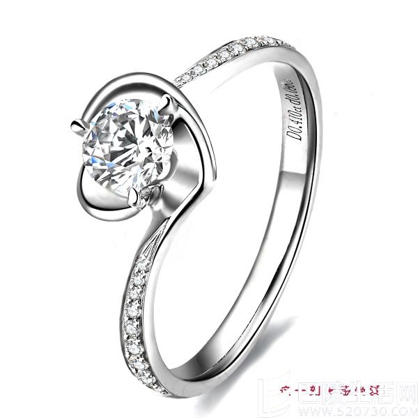 》》点击进入翩翩情 结婚/情侣钻戒 白18K金30分/0.3克拉钻石女士戒指