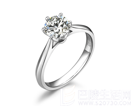 【挚爱】 白18K金0.3克拉钻石女士戒指