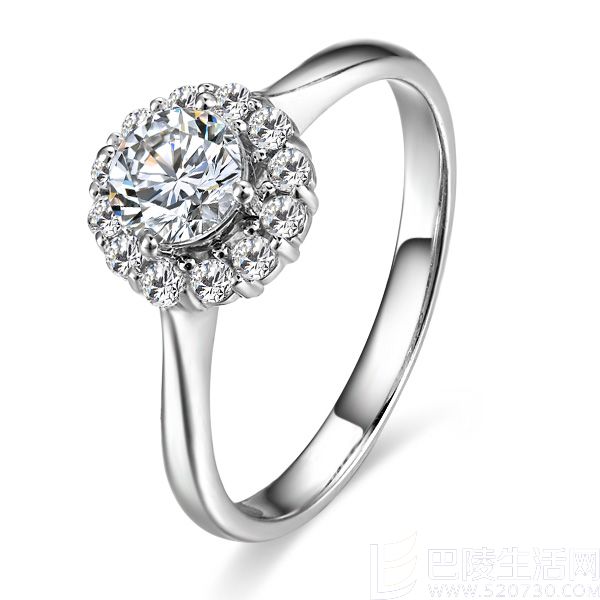 》》点击进入【美丽人生】 白18K金25分/0.25克拉钻石女士戒指