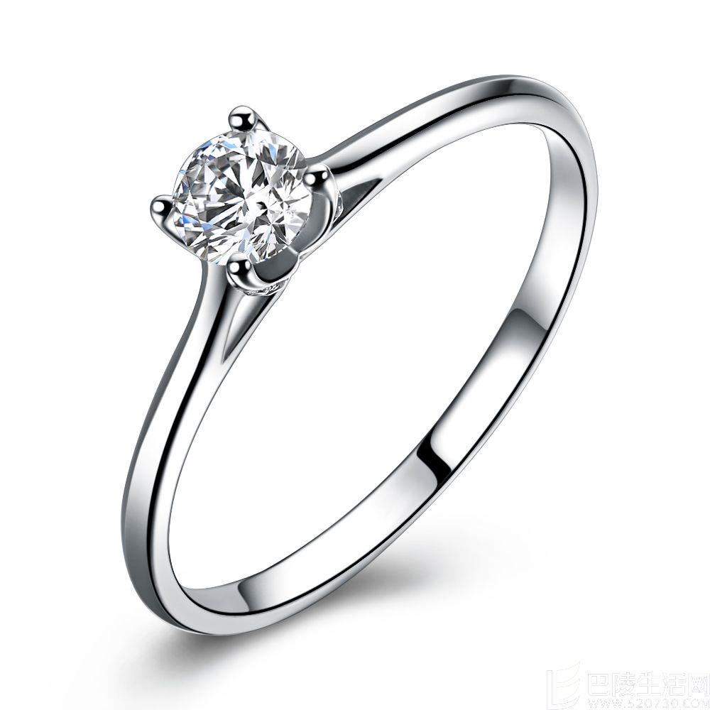 》》点击进入【对白】 白18K金30分/0.3克拉钻石女士戒指