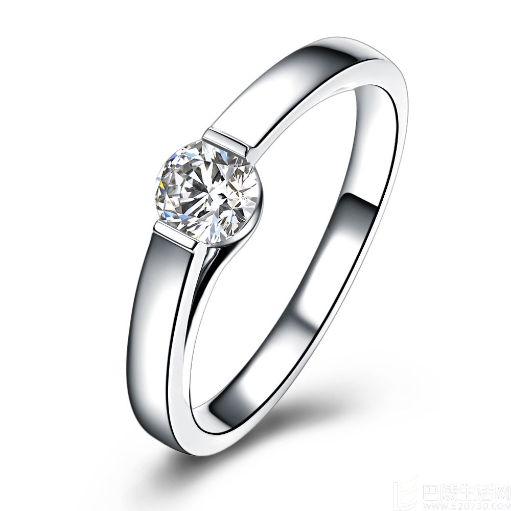 【恋爱零距离】 白18k金35分/0.35克拉钻石戒指
