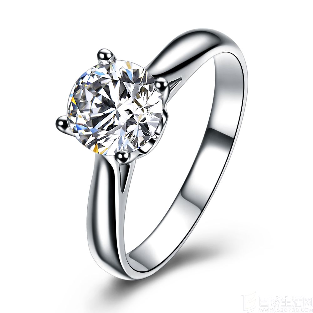 【爱的见证】 白18k金50分/0.5克拉钻石戒指