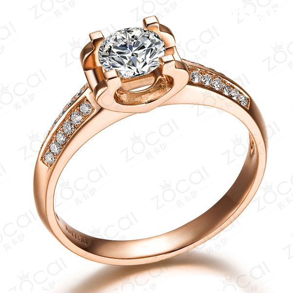 》》点击进入【至纯】 18K玫瑰金50分/0.5克拉戒指 专柜正品