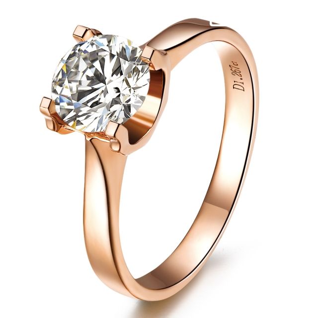 》》点击进入【魅力之约】 玫瑰金钻石戒指