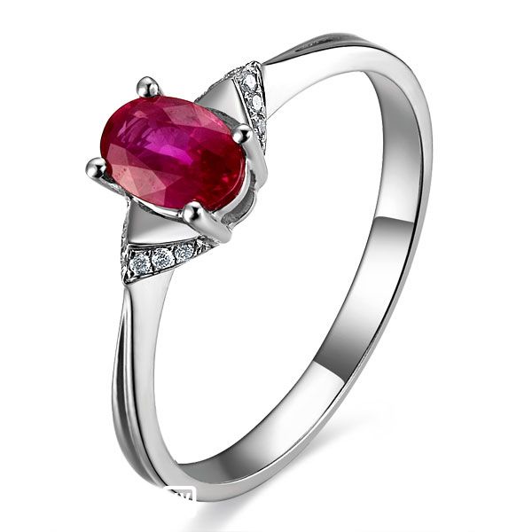 》》点击进入【星点】 白18K金女士红宝石戒指/结婚戒指