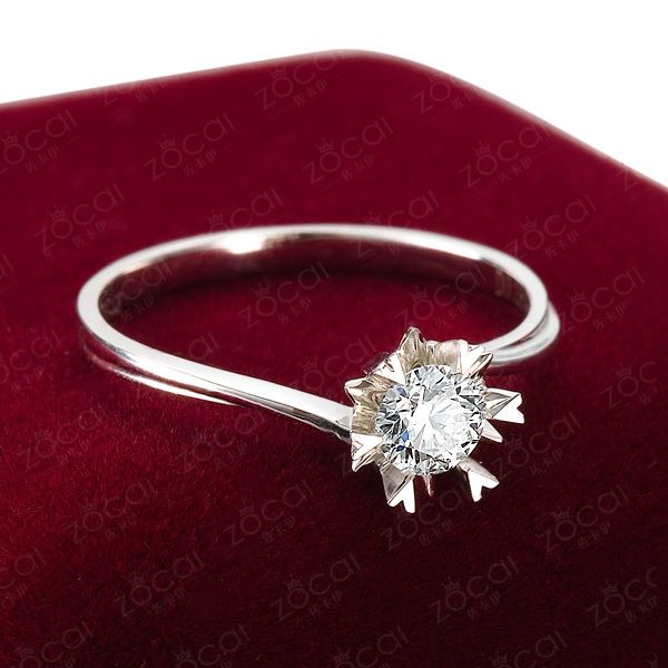 》》点击进入【遇见爱】 白18k金26分/0.26克拉钻石戒指