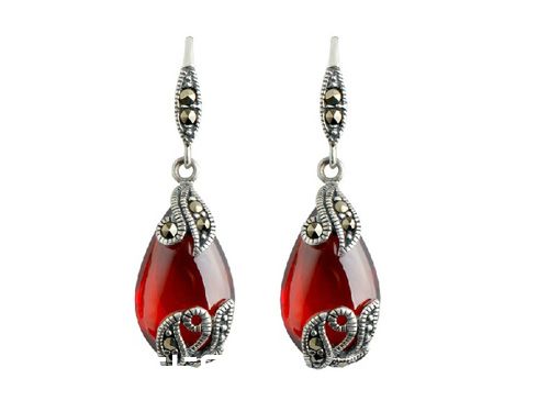 石榴石耳环-纯天然石榴石