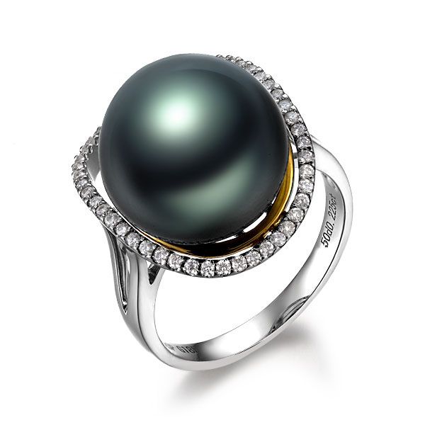 》》点击进入【众星伴月】 天然大溪地黑珍珠戒指