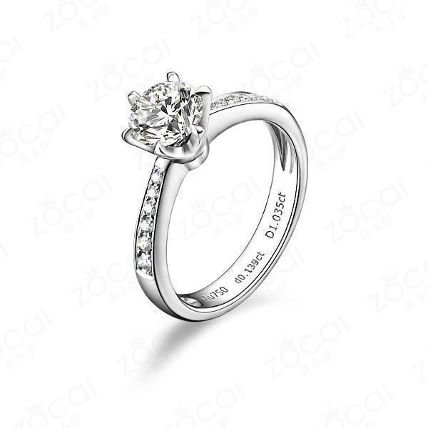 》》点击进入【无冕之爱】 白18k金钻石戒指