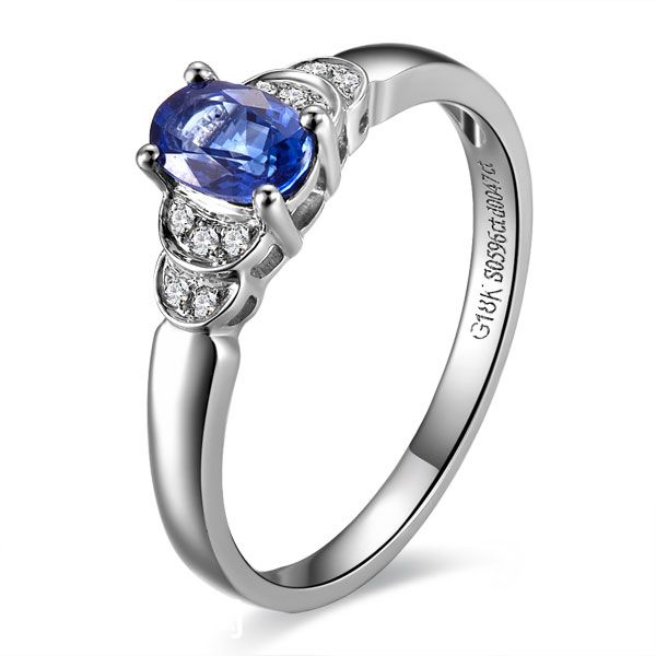 》》点击进入【碧水荡漾】 白18k金天然蓝宝石戒指