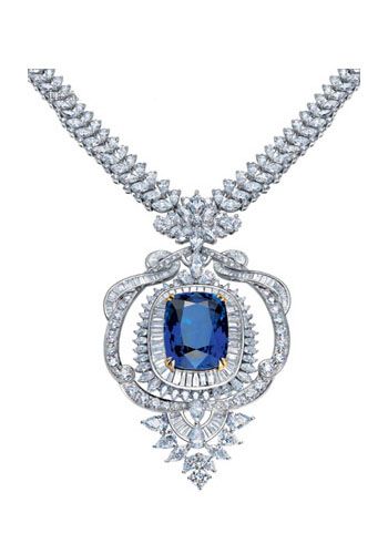 蓝宝石项链搭配