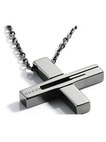 gucci十字架项链图片