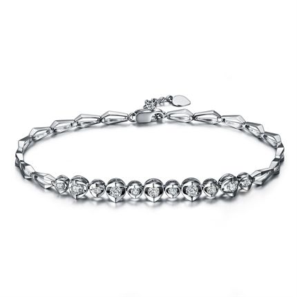 【情之恋恋】 白18k金66分,VG钻石手链