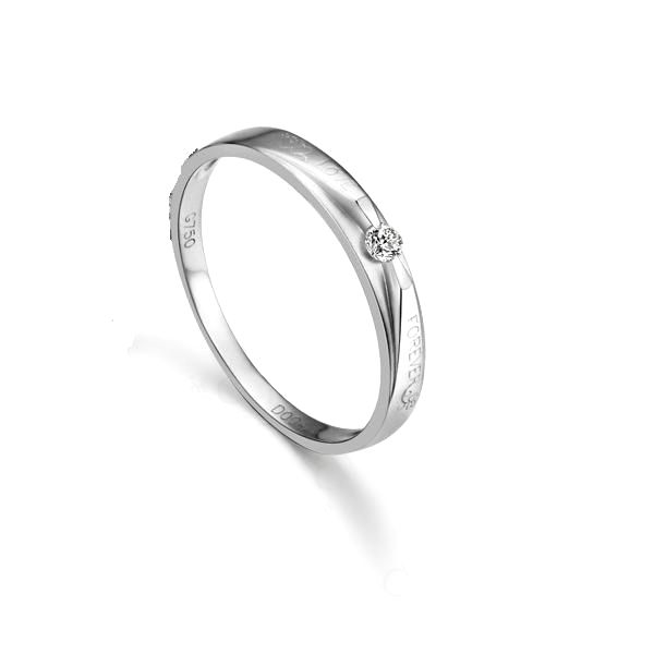 》》点击进入【至爱】 白18K金8分/0.08克拉钻石男戒