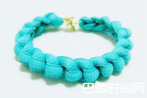 清新鞋带手链DIY教程