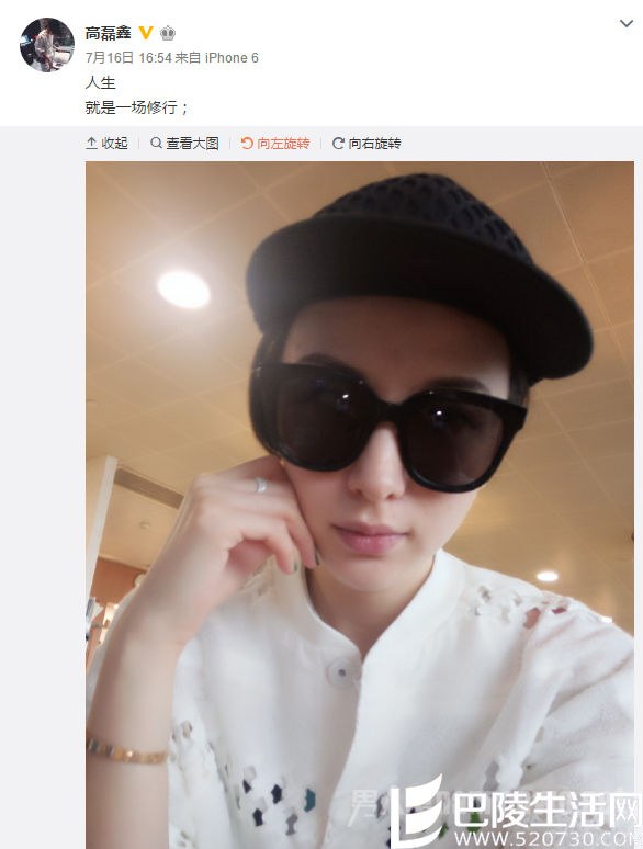 高磊鑫微博截图