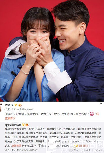 陈紫函老公戴向宇否认陈紫函小三传言