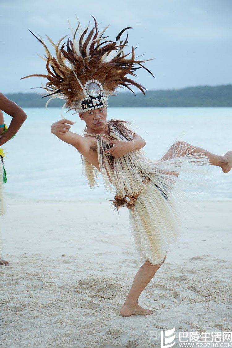 王宝强海岛风情结婚照