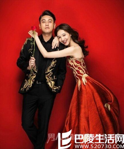 朱孝天韩雯雯婚纱照