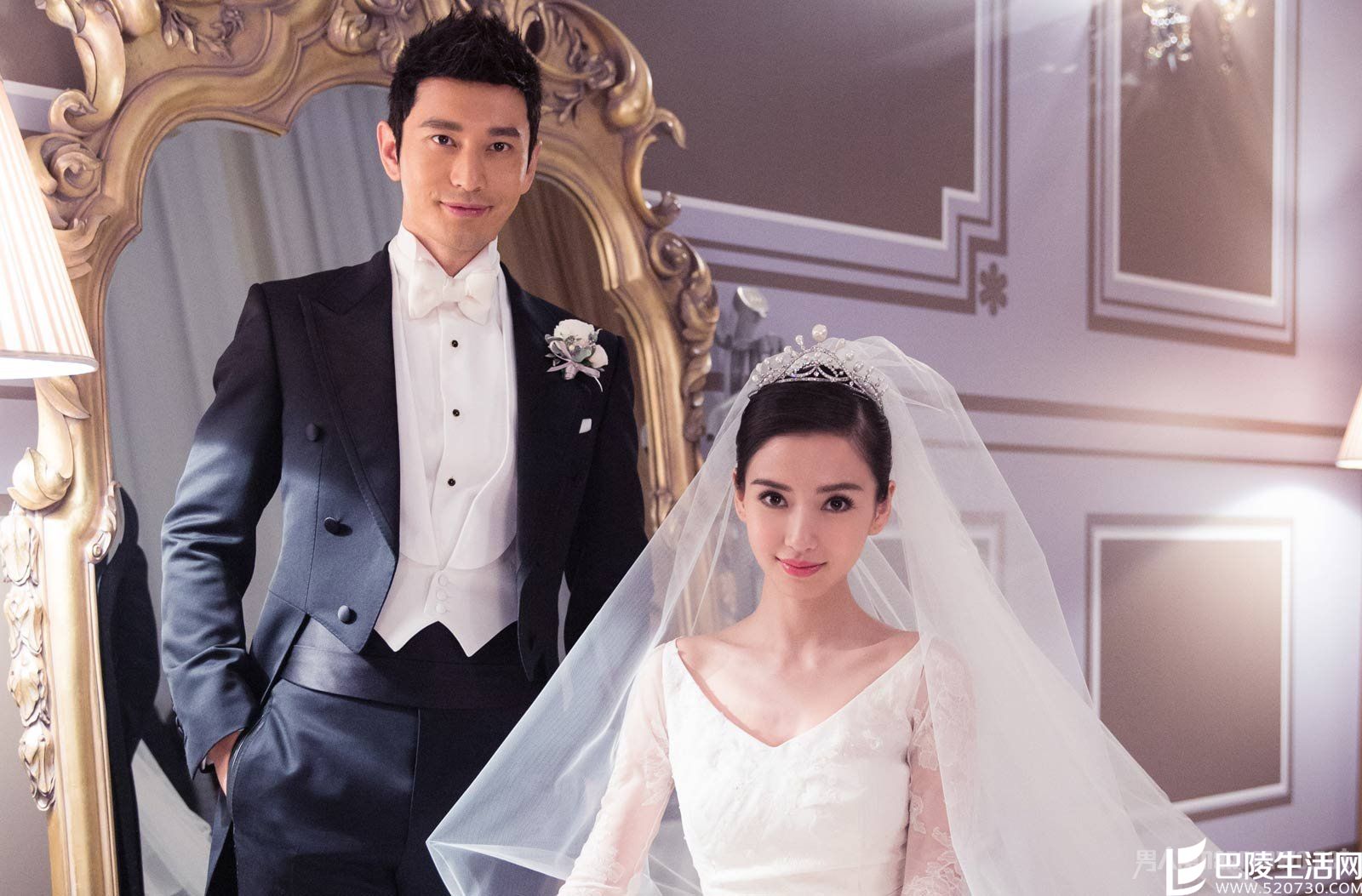 Angelababy黄晓明结婚照