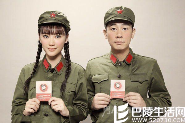 陈小春应采儿军装结婚照