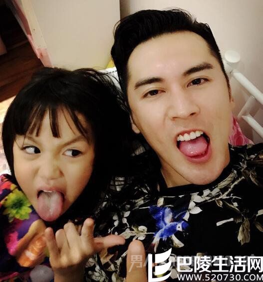 张伦硕和女儿严稚棱的搞怪9连拍