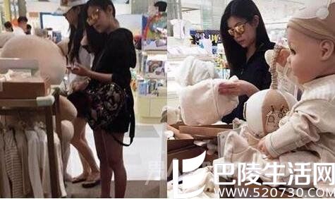 陈妍希挺孕肚逛母婴店