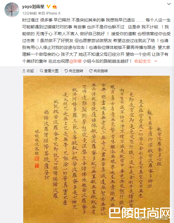 刘雨欣回应张檬道歉截图